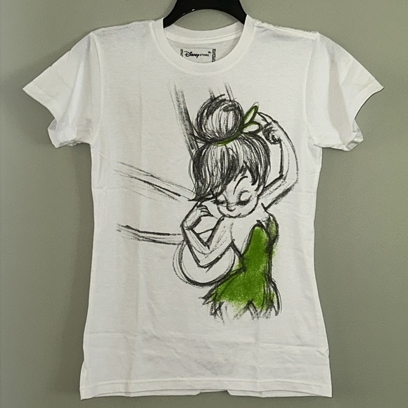 Disney Tinkerbell Sketch S/S T-Shirt Organic Cotton Never Worn Size Medium NWOT - Picture 1 of 6